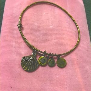 Alex and Ani shiny gold shell 🐚 bracelet. Bad picture, great bracelet lol